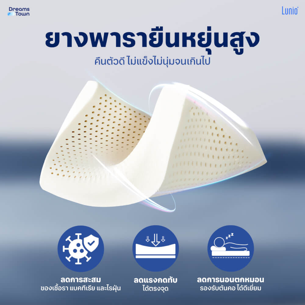 หมอนยางพาราแท้  LUNIO MOON LATEX ASTRO ERGO PILLOW_2
